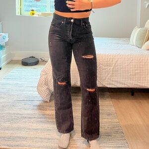 Black wash jeans